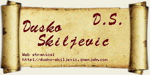 Duško Škiljević vizit kartica